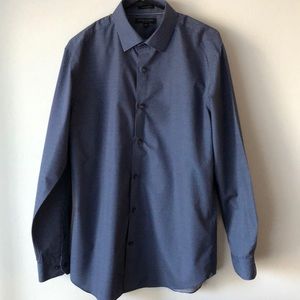 Navy button down shirt